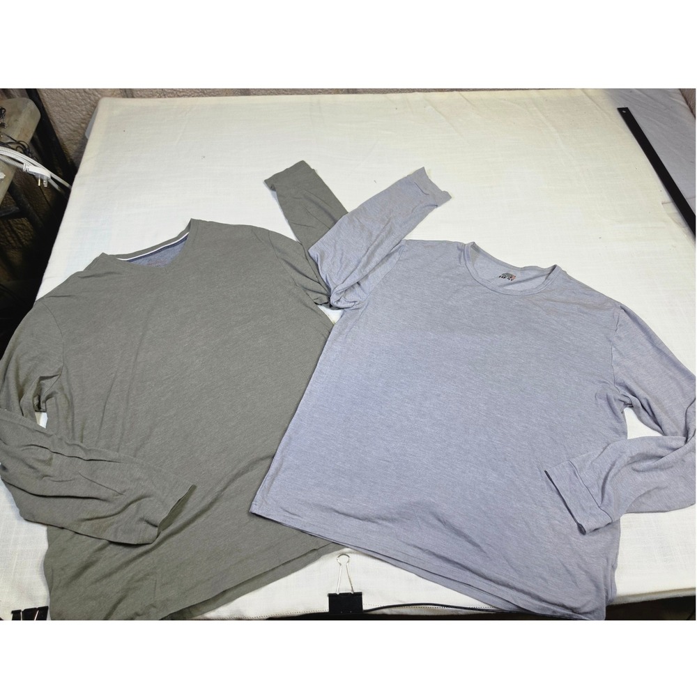 Weatherproof Mens Long Sleeve Shirt Lot 32 Degrees Heat Crew & Vintage V-Neck L